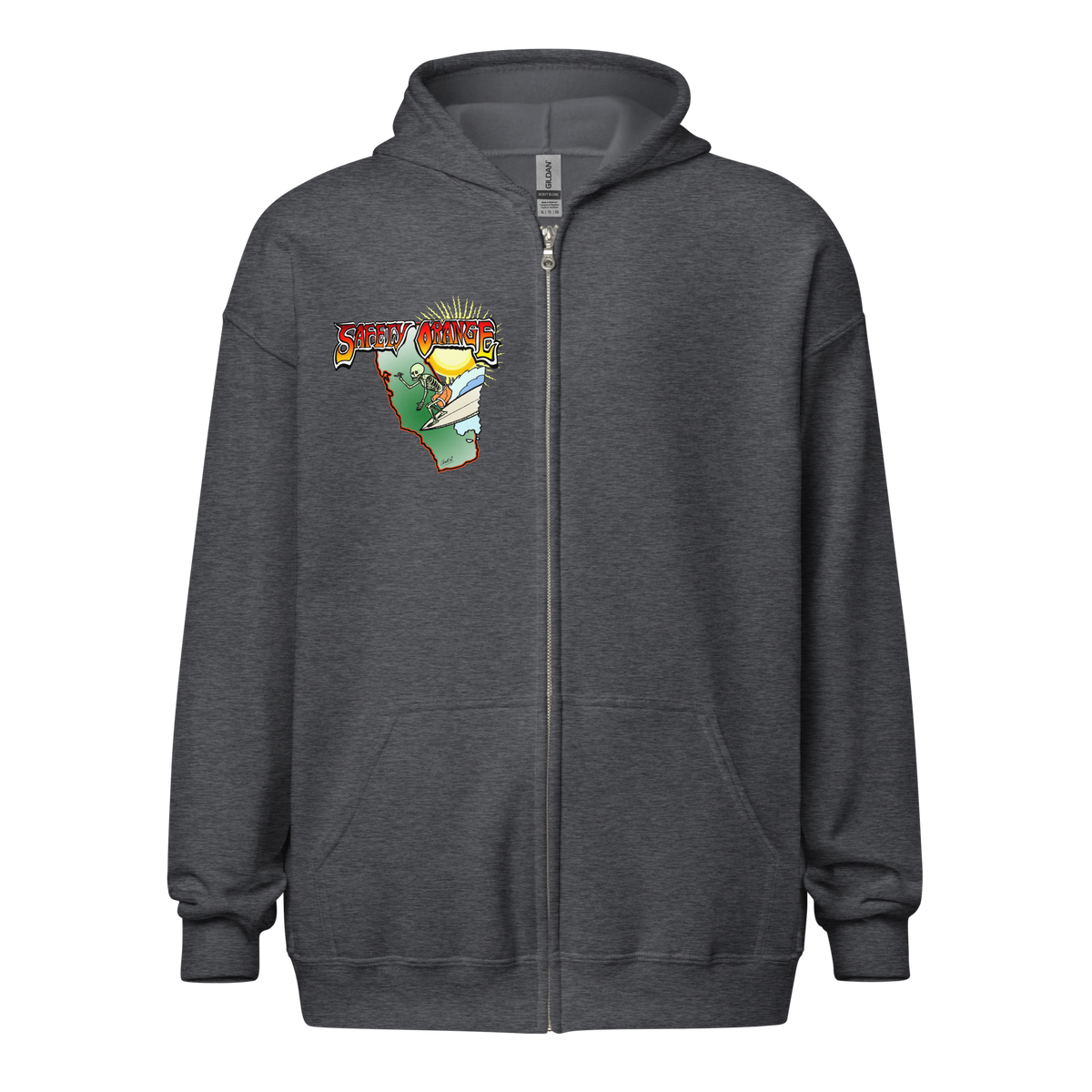Grateful Dead Zip Hoodie – Safety Orange